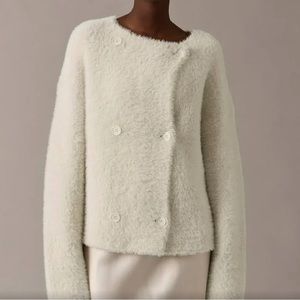Collection oversized double-faced wool-blend jacket Medium
